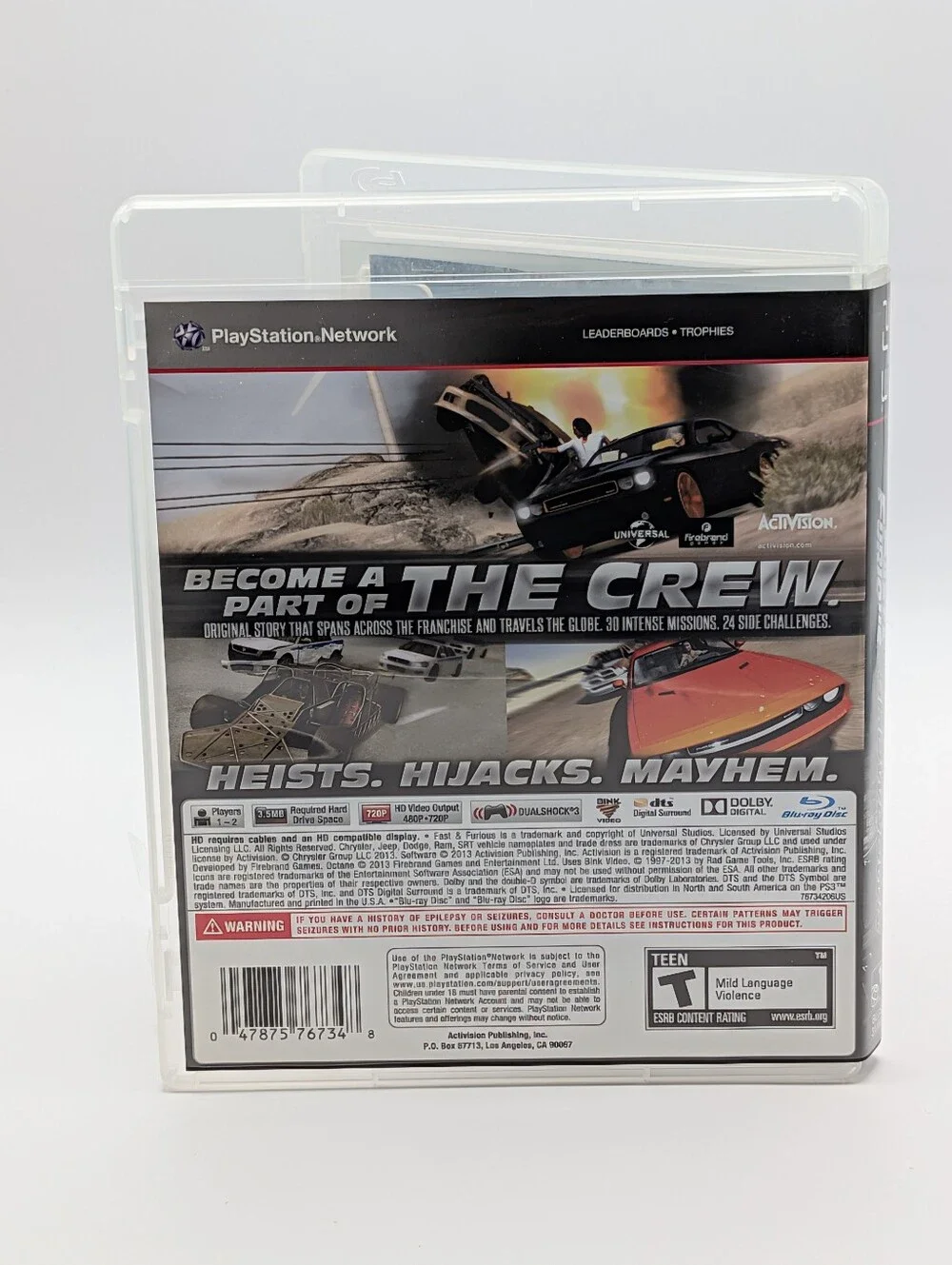 Fast & Furious : Showdown (Sony PS3, 2013) CIB Activision Tested